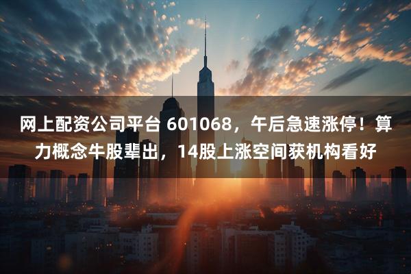 网上配资公司平台 601068，午后急速涨停！算力概念牛股辈出，14股上涨空间获机构看好