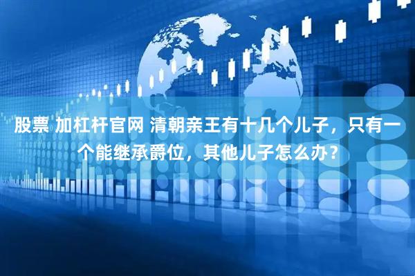 股票 加杠杆官网 清朝亲王有十几个儿子，只有一个能继承爵位，其他儿子怎么办？