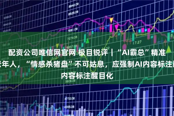 配资公司唯信网官网 极目锐评｜“AI霸总”精准围猎老年人，“情感杀猪盘”不可姑息，应强制AI内容标注醒目化