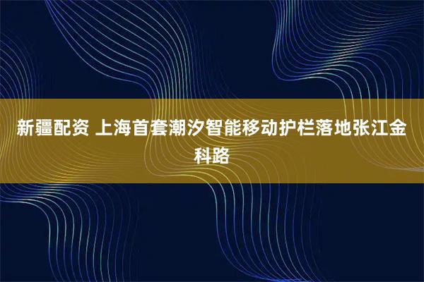 新疆配资 上海首套潮汐智能移动护栏落地张江金科路